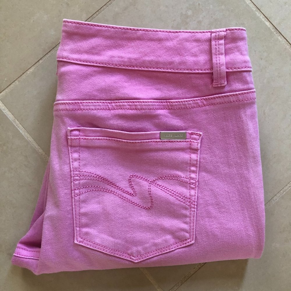 WHBM Pink Coastal Blanc Slim Ankle Jeans Timeless Classic Festival Retro Y2K